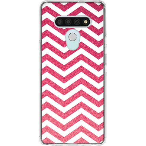 Pink Chevron LG Stylo 6 Clear Case
