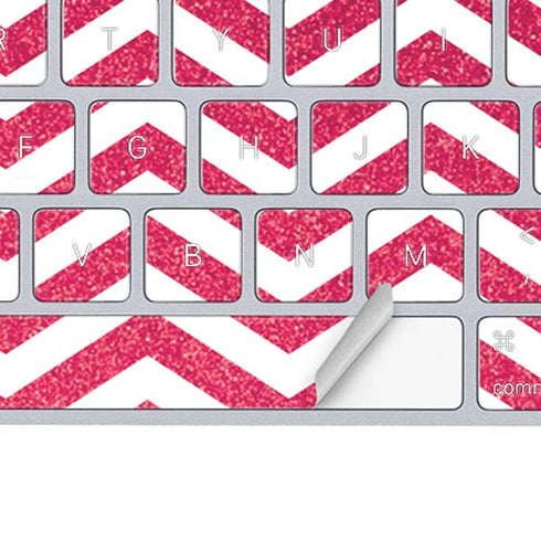 Pink Chevron Magic Keyboard Skin