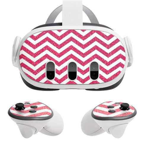 Pink Chevron Meta Quest 3 Skin