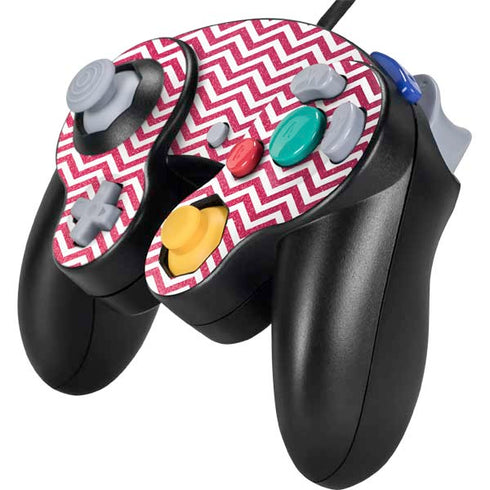 Pink Chevron Nintendo GameCube Controller Skin