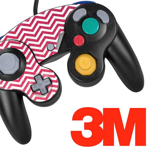 Pink Chevron Nintendo GameCube Controller Skin