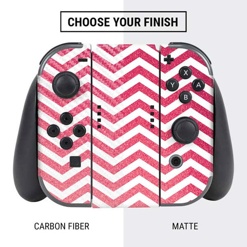Pink Chevron Nintendo Switch Bundle Skin