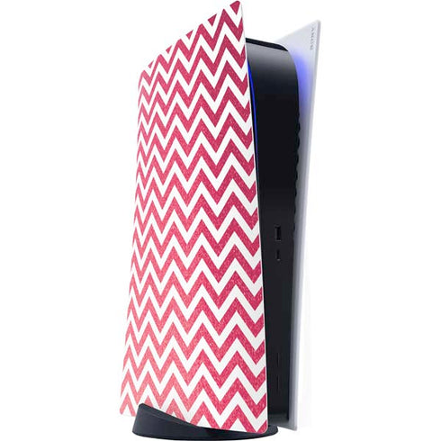Pink Chevron PS5 Digital Edition Console Skin