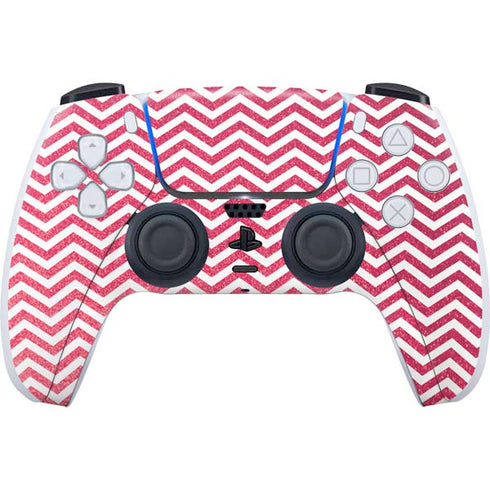 Pink Chevron PS5 Controller Skin