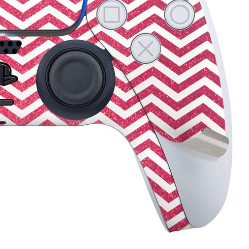 Pink Chevron PS5 Controller Skin