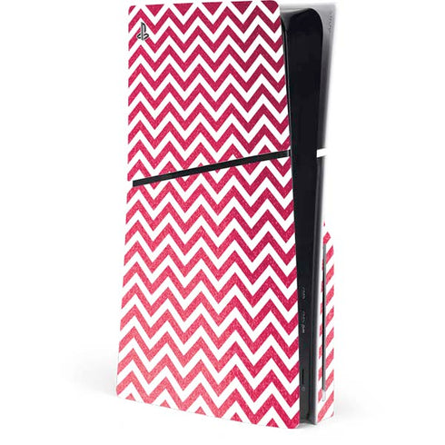 Pink Chevron PS5 Slim Disk Console Skin