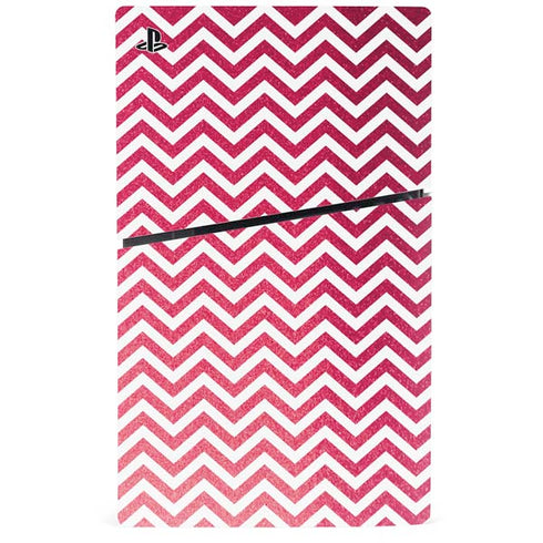 Pink Chevron PS5 Slim Digital Edition Console Skin