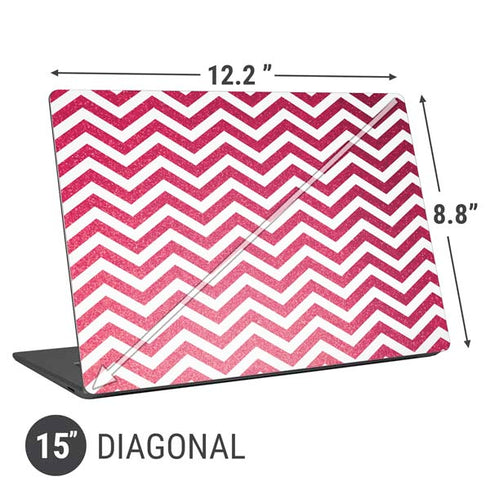 Pink Chevron Universal Laptop 15in (12.2 x 8.8in) Skin