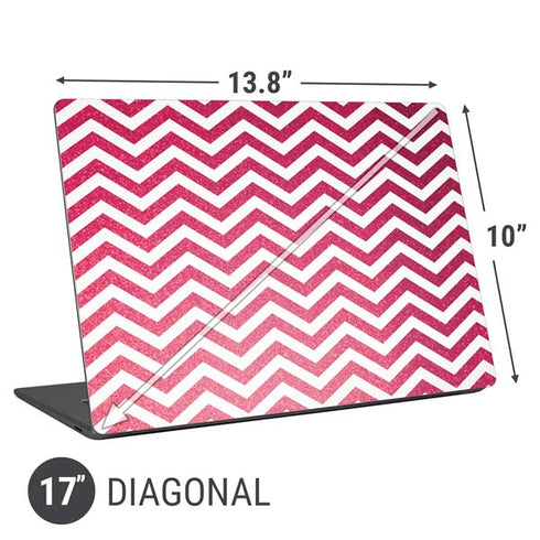 Pink Chevron Universal Laptop 17in (13.8 x 10in) Skin