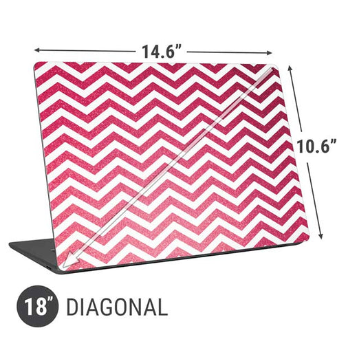 Pink Chevron Universal Laptop 18in (14.6 x 10.6in) Skin