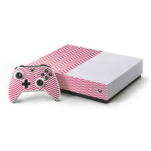 Pink Chevron Xbox One S All-Digital Edition Bundle Skin