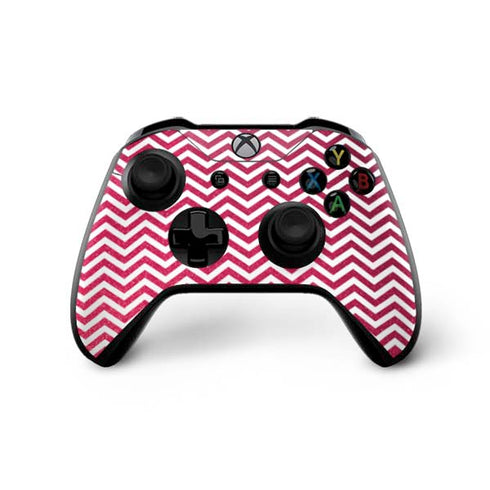 Pink Chevron Xbox One X Controller Skin