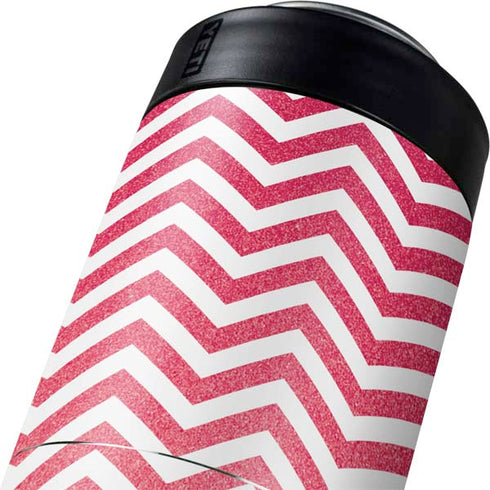 Pink Chevron Yeti Colster Can Insulator Skin