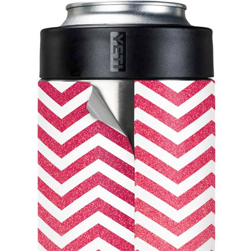 Pink Chevron Yeti Colster Can Insulator Skin