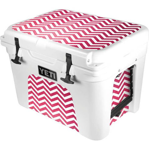 Pink Chevron YETI Tundra 35 Hard Cooler Skin