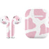 Pink Cow Print Apple AirPods 2 Skin