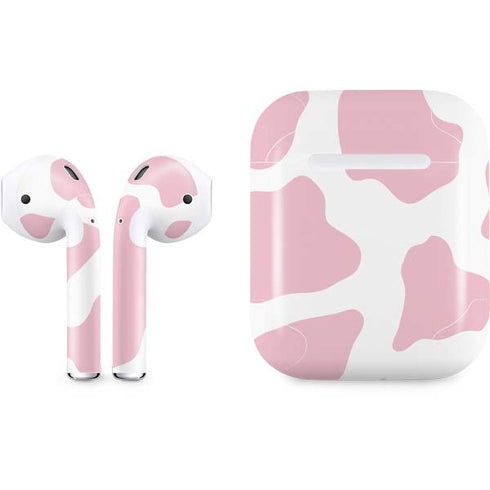 Pink Cow Print Apple AirPods Skin