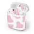 Pink Cow Print Apple AirPods Skin