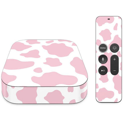Pink Cow Print Apple TV Skin