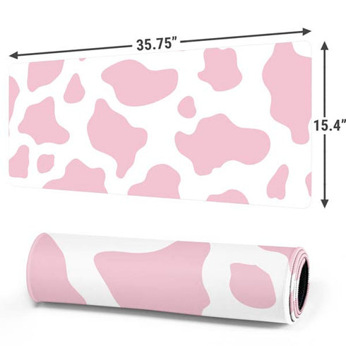 Pink Cow Print Gaming Mouse Pad