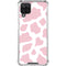 Pink Cow Print Galaxy A12 Clear Case