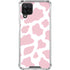 Pink Cow Print Galaxy A12 Clear Case