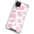 Pink Cow Print Galaxy A12 Clear Case