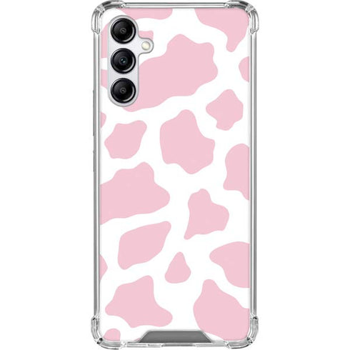 Pink Cow Print Galaxy A15 5G Clear Case