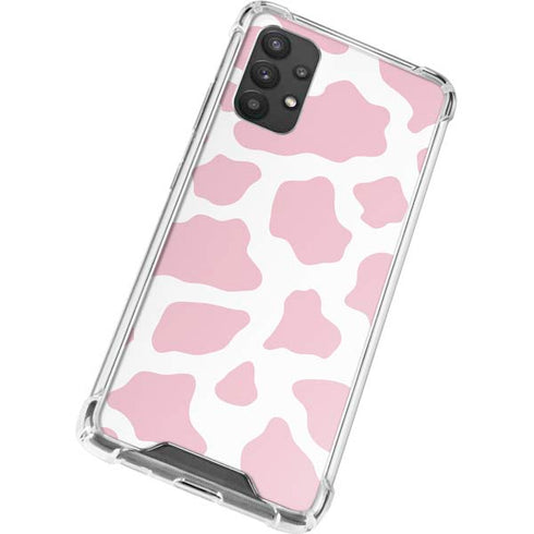 Pink Cow Print Galaxy A32 5G Clear Case