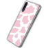 Pink Cow Print Galaxy A50 Clear Case