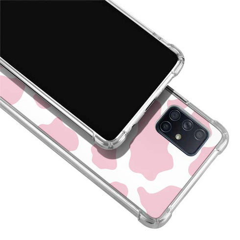 Pink Cow Print Galaxy A51 5G Clear Case