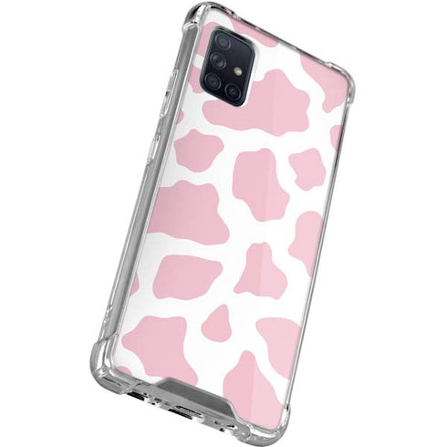 Pink Cow Print Galaxy A51 5G Clear Case