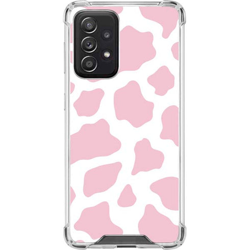 Pink Cow Print Galaxy A52 5G Clear Case