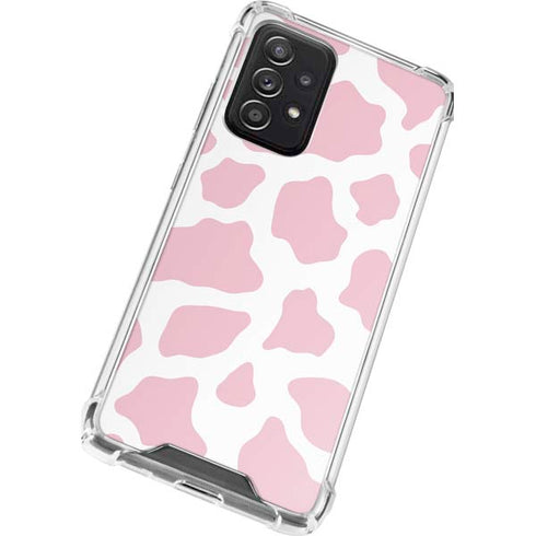 Pink Cow Print Galaxy A52 5G Clear Case