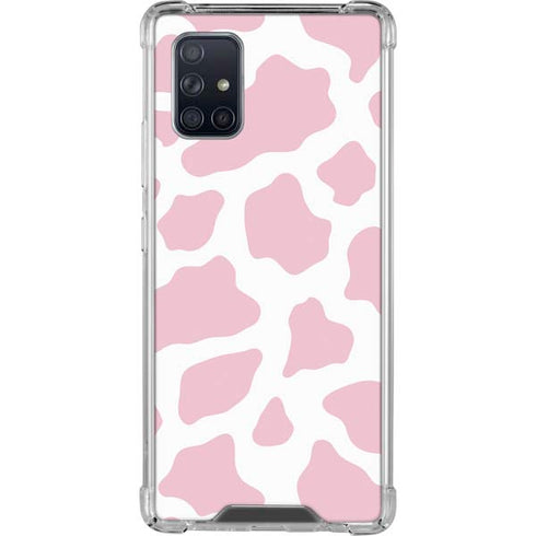 Pink Cow Print Galaxy A71 5G Clear Case