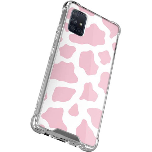 Pink Cow Print Galaxy A71 5G Clear Case