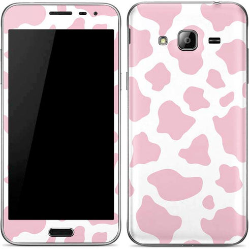 Pink Cow Print Galaxy J3 Skin