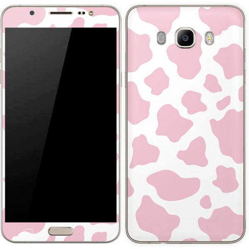 Pink Cow Print Galaxy J7 Skin
