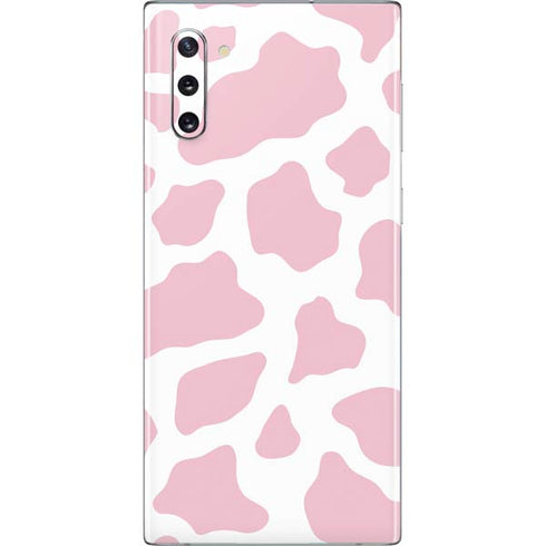 Pink Cow Print Galaxy Note 10 Skin