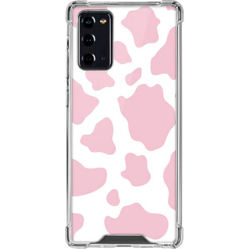 Pink Cow Print Galaxy Note20 5G Clear Case
