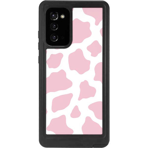 Pink Cow Print Galaxy Note20 5G Waterproof Case
