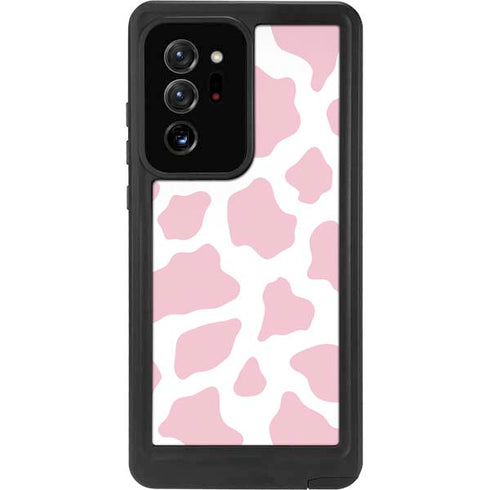 Pink Cow Print Galaxy Note20 Ultra 5G Waterproof Case