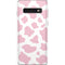 Pink Cow Print Galaxy S10 Skin