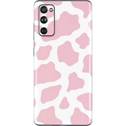 Pink Cow Print Galaxy S20 Fan Edition Skin