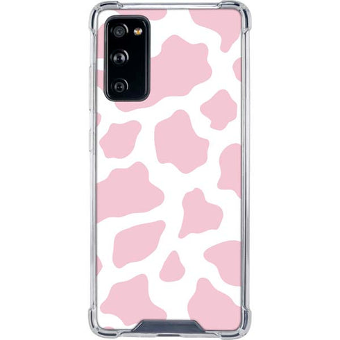 Pink Cow Print Galaxy S20 FE Clear Case