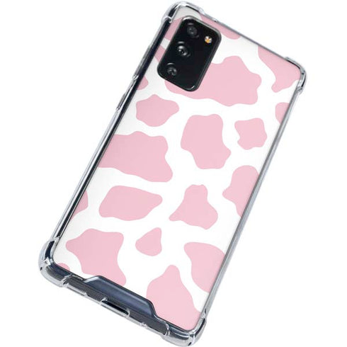 Pink Cow Print Galaxy S20 FE Clear Case