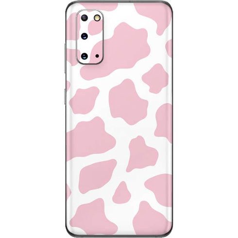 Pink Cow Print Galaxy S20 Skin