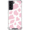 Pink Cow Print Galaxy S21 5G Clear Case