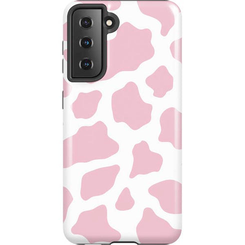 Pink Cow Print Galaxy S21 5G Pro Case