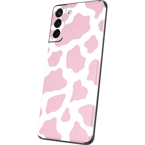 Pink Cow Print Galaxy S21 5G Skin